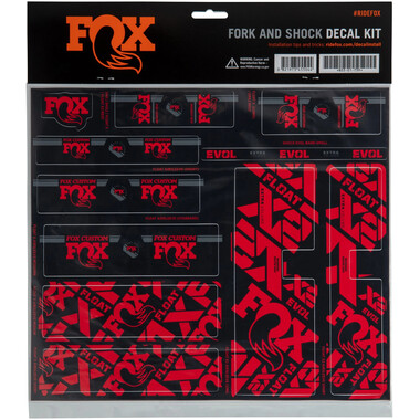 Lámina de pegatinas FOX RACING SHOX para personalizar la horquilla y el amortiguador 0